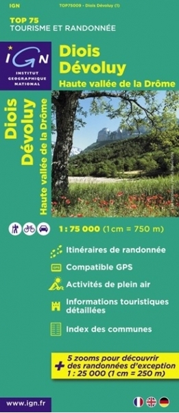  Carte IGN Diois Dévoluy - Haute Vallée De La Drôme