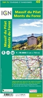 Carte IGN Massif du Pilat - Monts du Forez