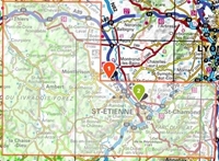 Carte IGN Massif du Pilat - Monts du Forez