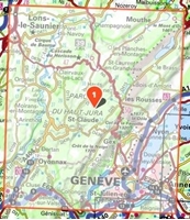 Carte IGN - Haut-Jura - plan - TOP 75012