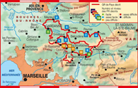 Carte Entre Ste-Victoire et Ste-Baume Sentier Provence, Mines d'Énergies®