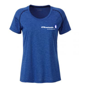 T Shirt technique bleu chiné FFRandonnée Femme