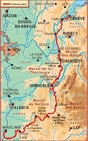 Carte du chemin des huguenots-GR965