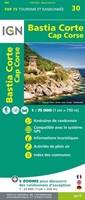 RECTO-Carte IGN Bastia Corte Cap Corse - TOP 75030
