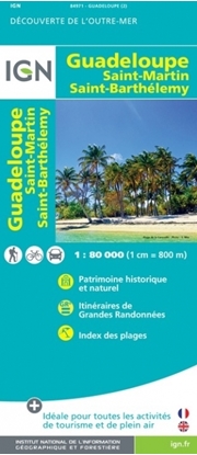 Carte IGN - Guadeloupe - Saint-Martin - Saint-Barthélémy