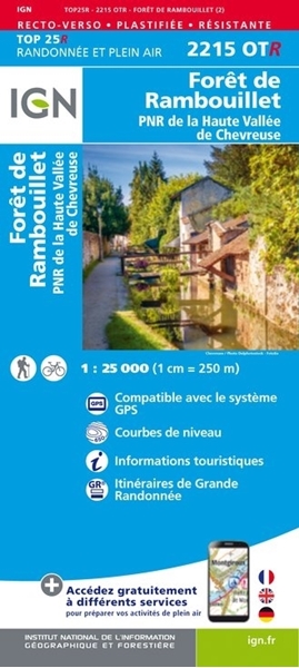 Carte IGN - Forêt de Rambouillet - PNR de la Haute Vallée de Chevreuse - RESISTANTE