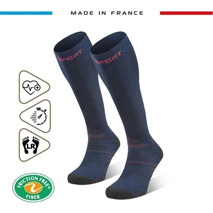 Image produit-245/002-Chaussettes Trek compression EVO Bleu/Rouge