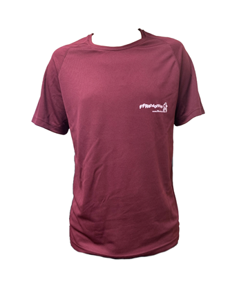 T Shirt technique bordeaux chiné FFRandonnée Homme