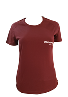 T Shirt technique bordeaux chiné FFRandonnée Femme