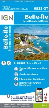 Carte IGN Belle-Île / Îles d'Houat et d'Hoëdic