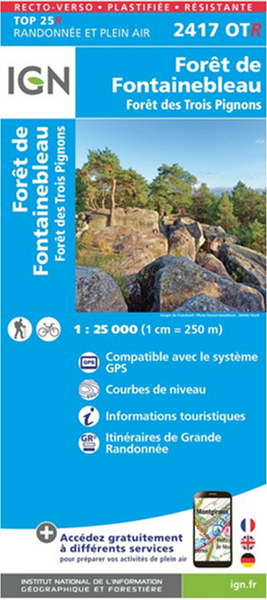 Carte IGN Forêt De Fontainebleau resistante