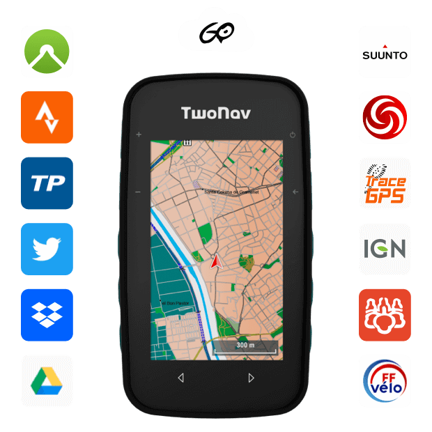 TwoNav Cross Plus + Cardiofréquencemètre, GPS de Sports avec écran 3,2  Pouces pour VTT, vélo, Trekking ou randonnée avec Cartes incluses :  : Sports et Loisirs