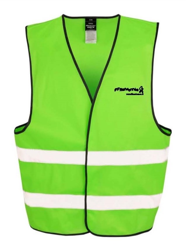 Gilet de sécurité en polyester vert lime (réfléchissant) Safety