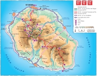 Plan du topo Tours et traversée de l'île de la Réunion