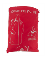 Cape De Pluie Imperméable Rouge - Elémenterre - sachet rangement