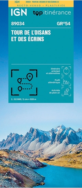 Tour De L'Oisans Et Des Ecrins - carte ign recto