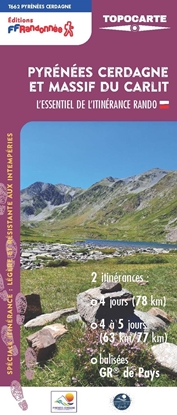 Couverture topocarte Pyrénées Cerdagne et massif du Carlit 