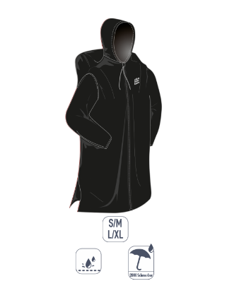 Image de Cape de pluie imperméable noire - Elémenterre