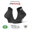 Image de Socquettes Tige Basse Double EVO Polyamide noire/grise - BV Sport