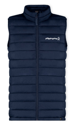 Image de Doudoune Sans Manches Mixte Bleu Marine FFRandonnée - Lot de 2