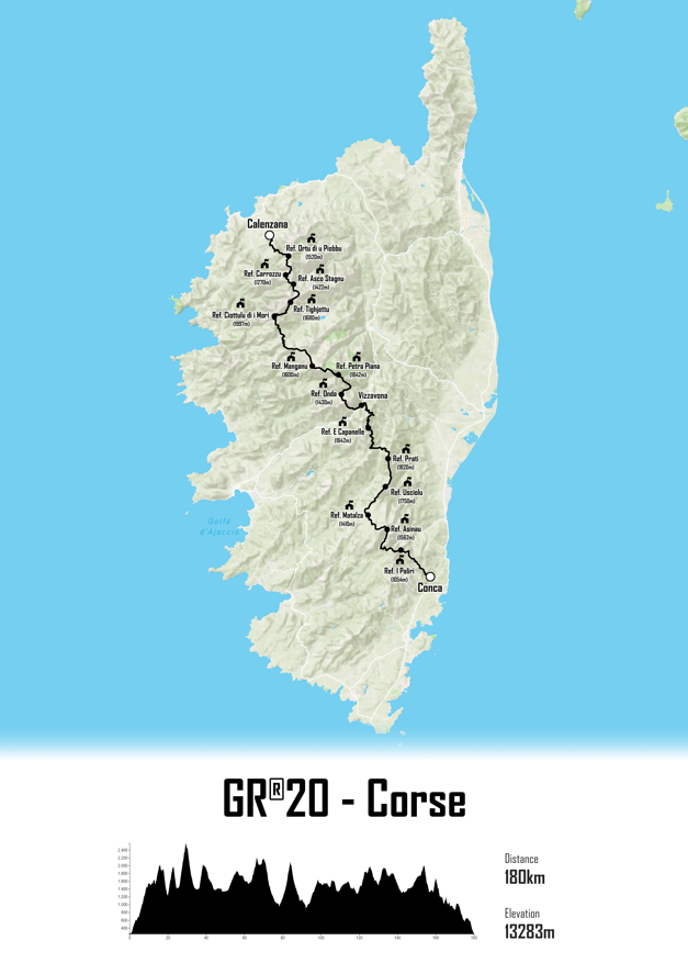 affiche-gr20-corse-a4-poster-randonn-e-outdoor-f-d-ration-fran-aise